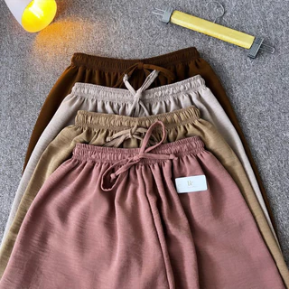 Celana Kulot Wanita Crinkle Premium JUMBO XXL - Celana Wanita Highwaist Loose Cullote Pants