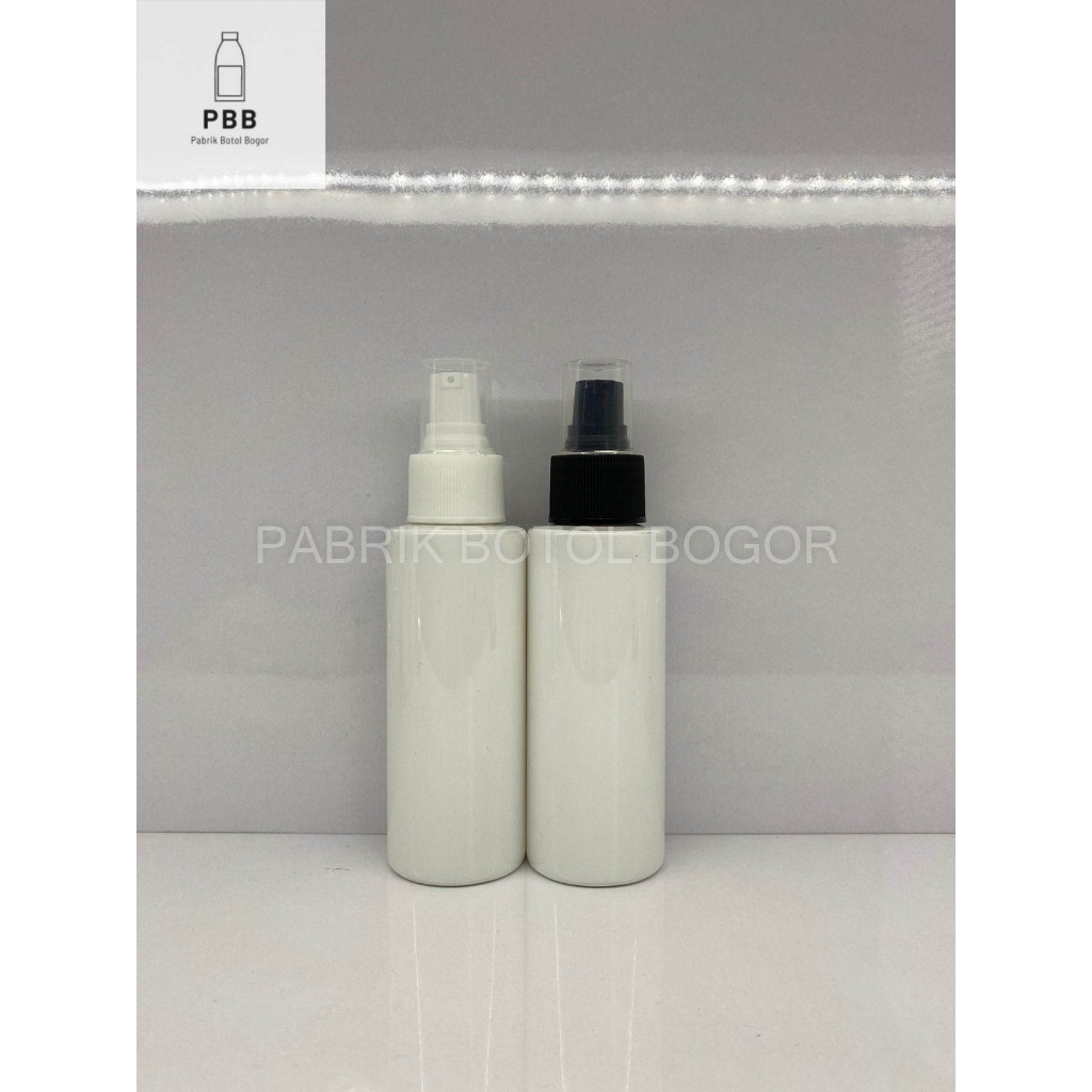 Jual PBB - Botol Rf 100 Ml Putih Pump Treatment Half Cap Putih Hitam ...