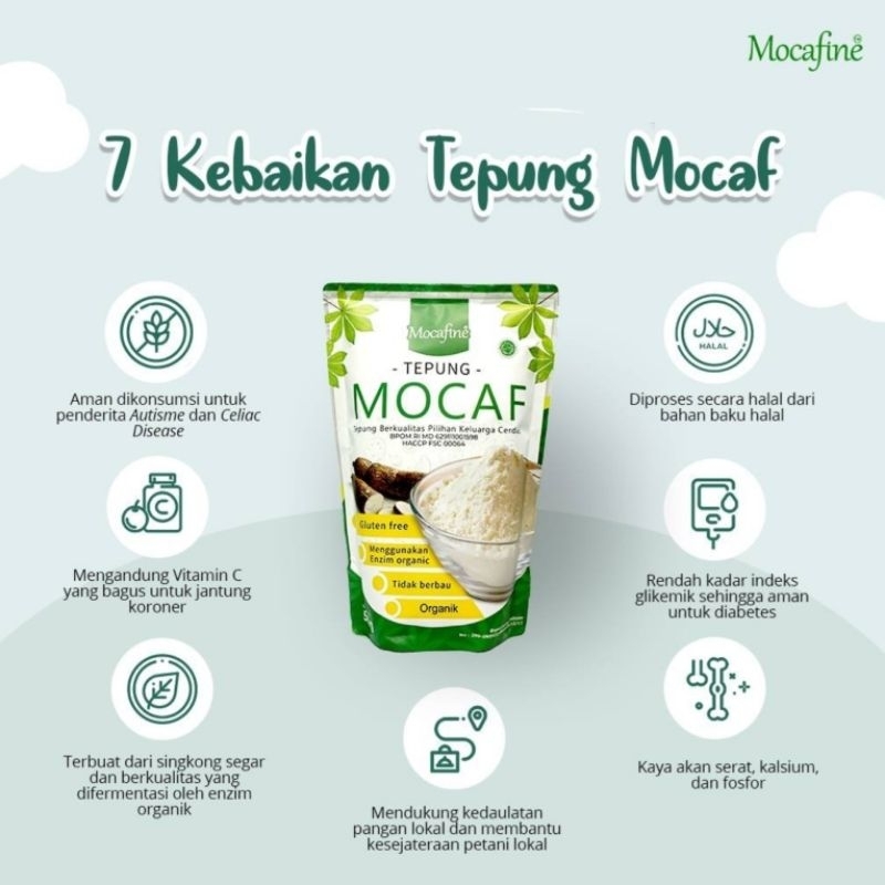 Jual Mocafine | TEPUNG MOCAF - 500gr | GLUTEN FREE mokaf | Shopee Indonesia