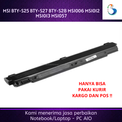 Jual MSI BTY-S25 BTY-S27 BTY-S28 MS1006 MS1012 MS1013 MS1057 Battery ...