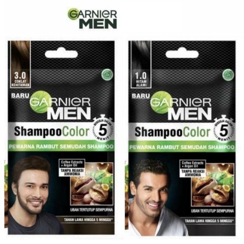 Jual Garnier Men Hair Colour Shampoo | Shampoo Pewarna Rambut Pria ...