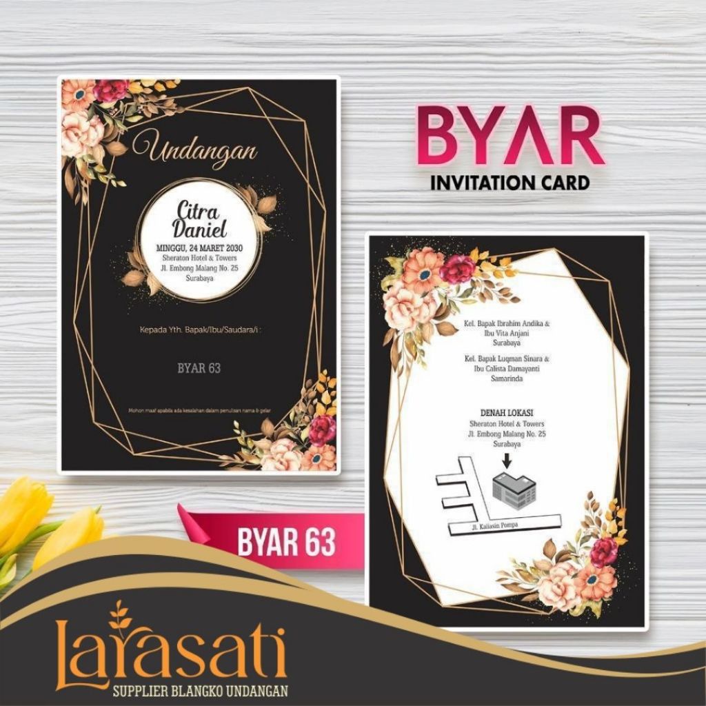Jual BLANGKO UNDANGAN BYAR 63 - HARGA MURAH TAMPILAN MEWAH FREE KATALOG ...