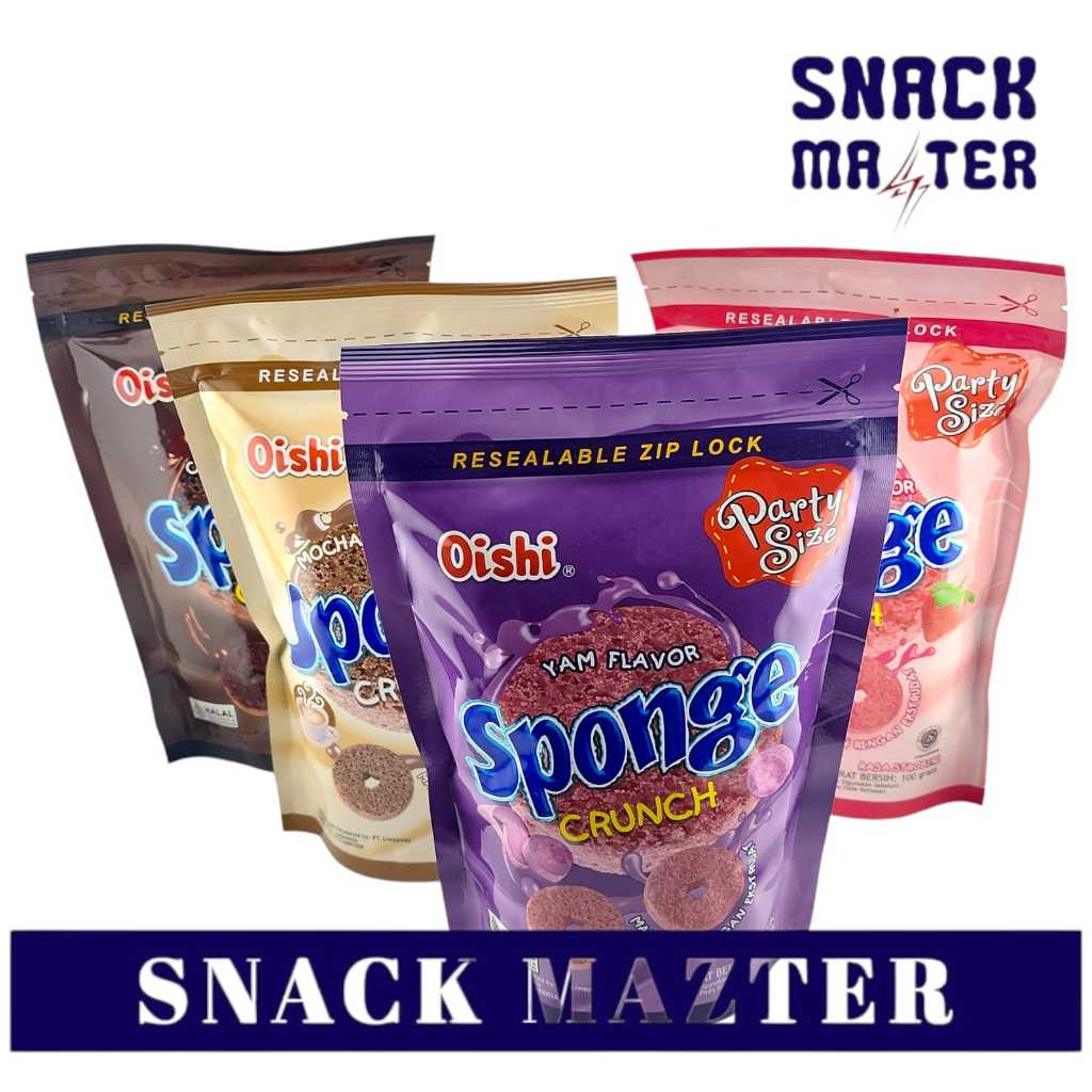 Jual Oishi Sponge Crunch Pouch - Netto 100gr | Shopee Indonesia
