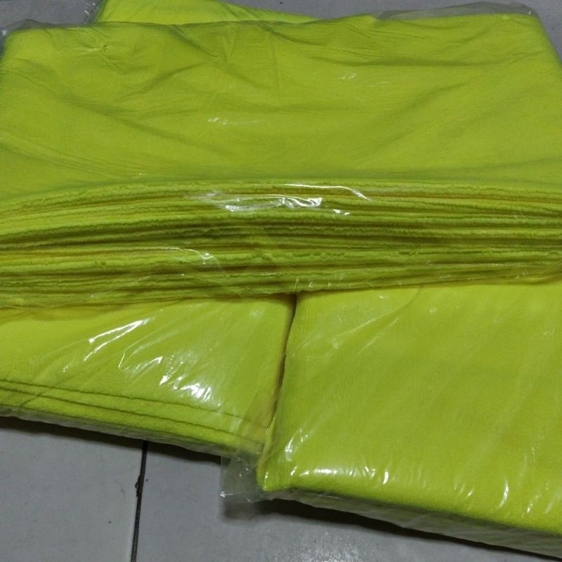 Jual PREMIUM MICROFIBER 40X40CM 320 GSM WARNA KUNING ISI 10 PCS (1PACK ...