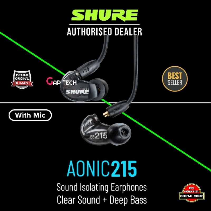 Earphones Shure Se215 Mic Shure SE215 Sound-Isolating In-Ear