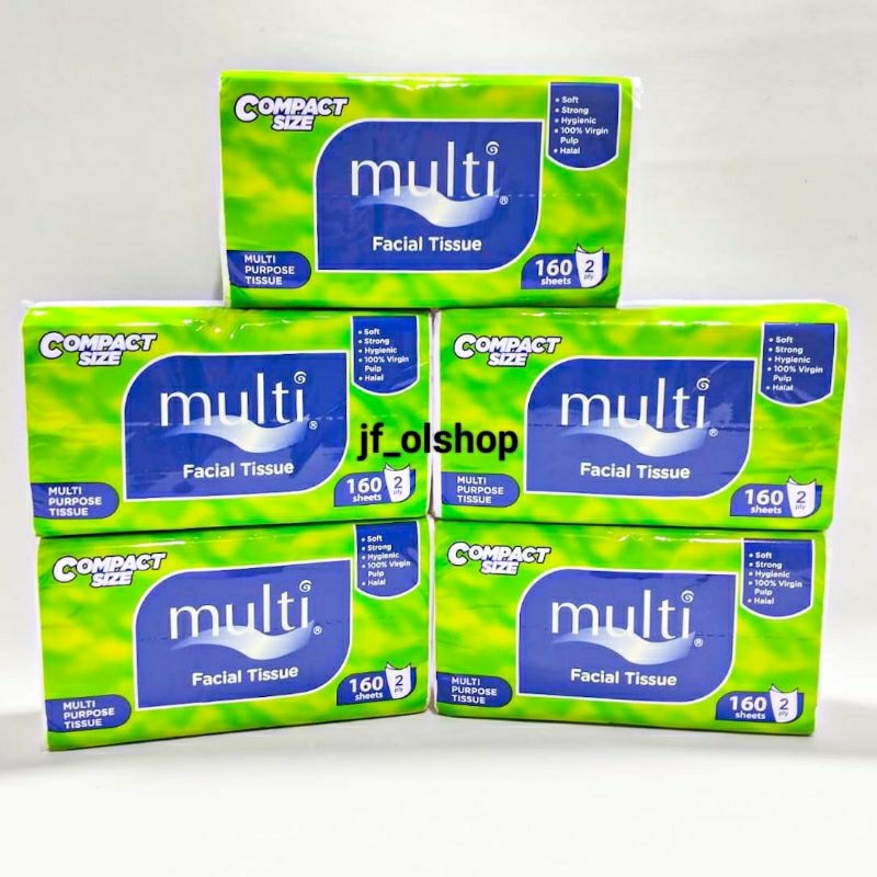 Jual | 5pcs | Tisu tissue multi by tessa facial soft pack 160s 2ply ...