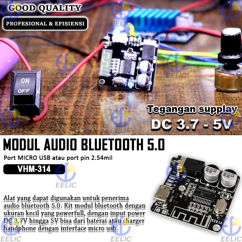 Jual EELIC MDL-VHM314 Modul Audio Bluetooth 5.0 Receiver Board Decoder ...