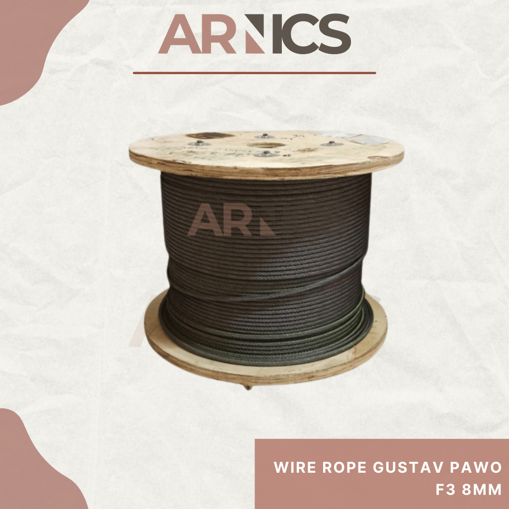 Jual Wire Rope Gustav Pawo F3 8mm / Seling lift sling elevator ...
