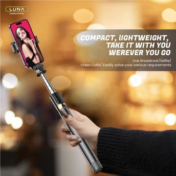 LUNA Tongsis Tripod Portable Bluetooth Remote Self Stick Hp Handphone Holder Stabilizer 160CM