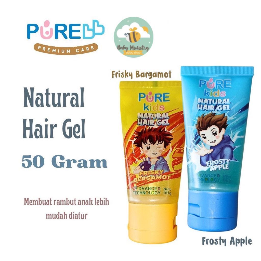 Jual Pure Kids Natural Hair Gel 50ml / oerawatan rambut anak / pomed ...