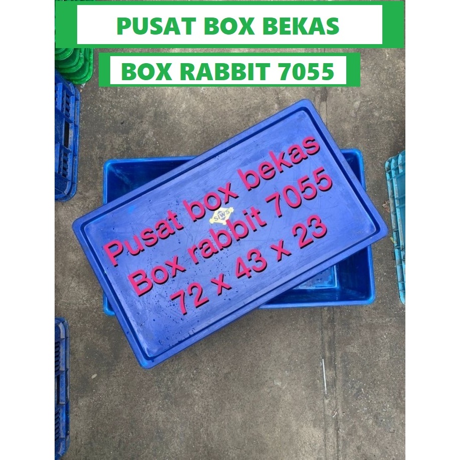 Jual BOX RABBIT CONTAINER 7055 SUDAH PLUS TUTUP RAPAT RABBIT 7055 ...