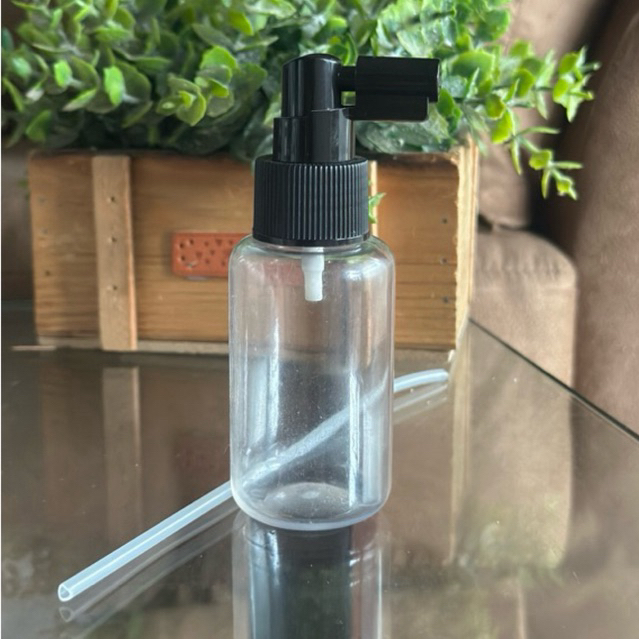 Jual botol 60ml plastik tubular bening spray long nozzle hitam | Shopee ...