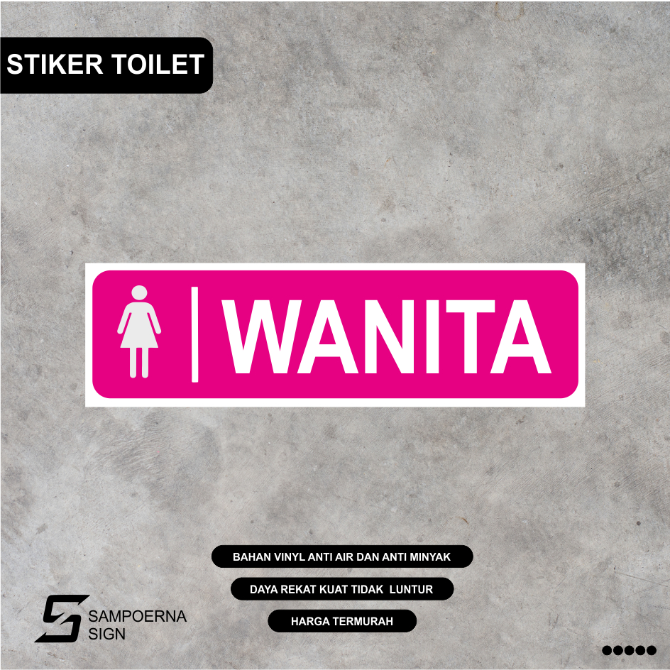 Jual Sign Sticker Label Toilet / Stiker toilet pria / stiker toilet ...