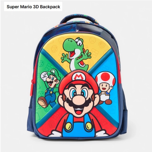 Jual Backpack Anak Super Mario - Super Mario 3D Backpack - Officially ...
