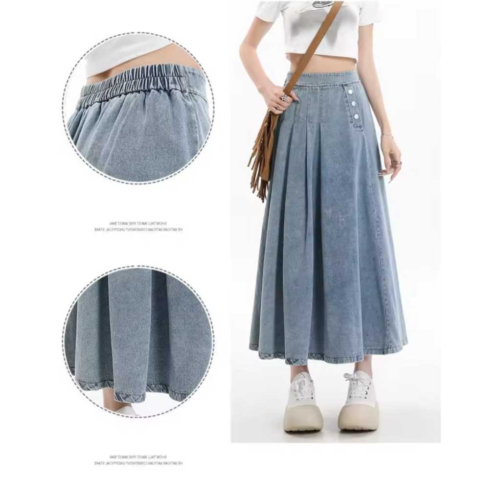 Jual Trend Rok Jeans Mayung A-Line Inara | Shopee Indonesia