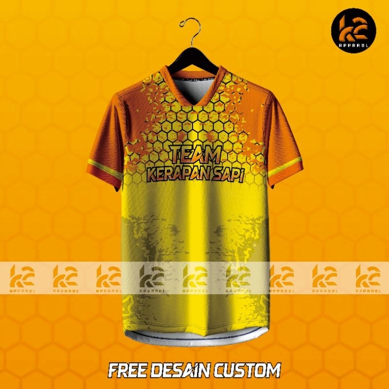 Jual JERSEY KERAPAN SAPI FULL PRINTING FREE CUSTOM DESAIN | Shopee ...
