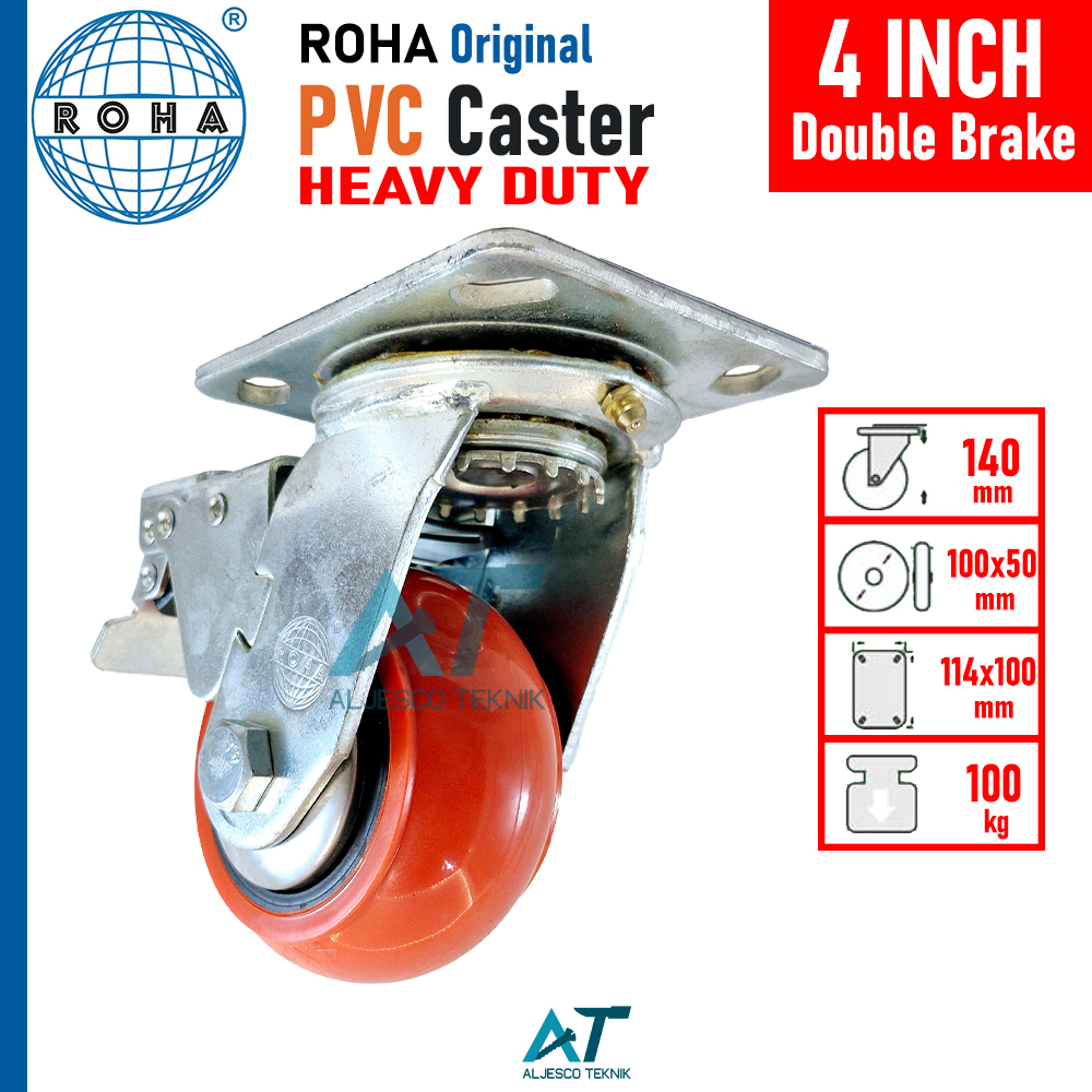 Jual RODA HEAVY DUTY 4 INCH REM PVC ETALASE - TROLI - GEROBAK | Shopee ...