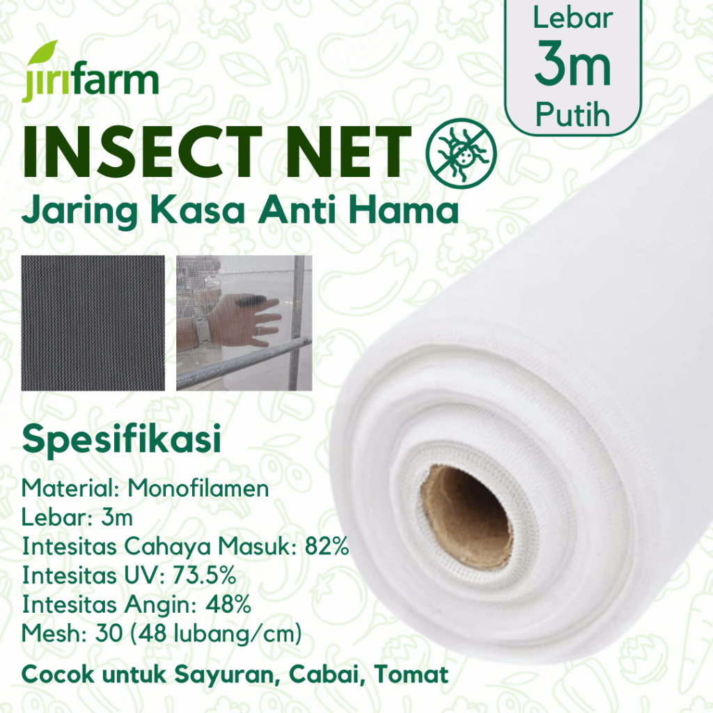 Jual JIRIFARM - Screen Net Insect Net Untuk Green house hidroponik Agro ...