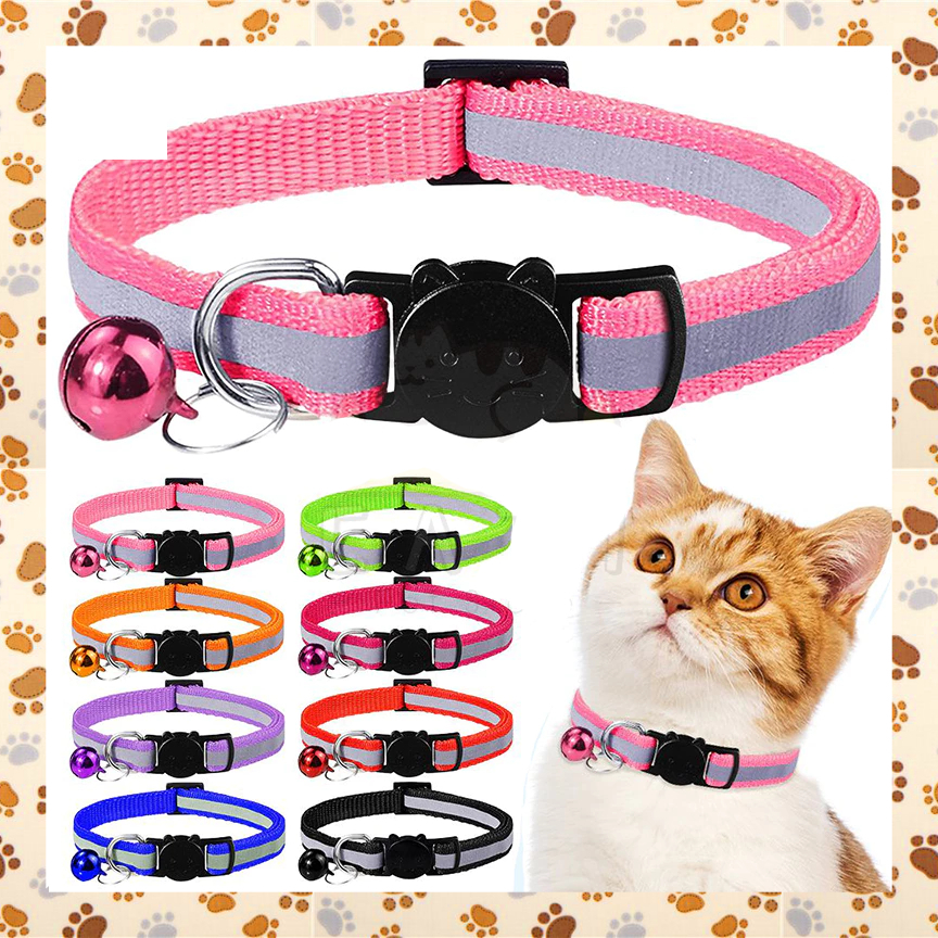 Jual A17AB2 Kalung Kucing Motif REFLEKTIF Cahaya Lonceng Warna Cantik ...