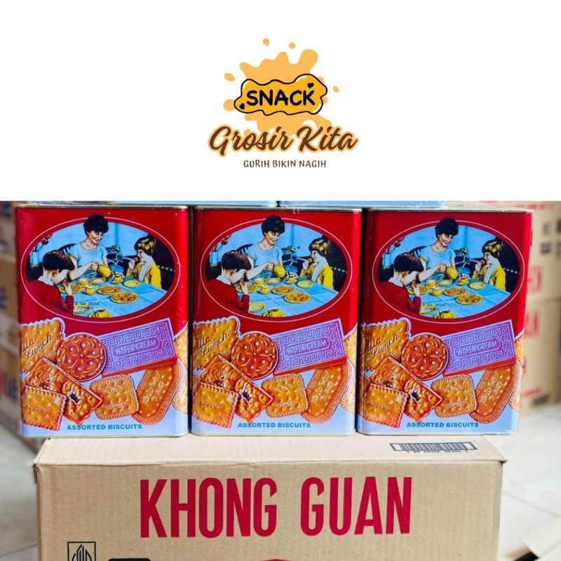 Jual Khong Guan Kaleng Besar 1600gr, Kongguan Biskuit Kaleng