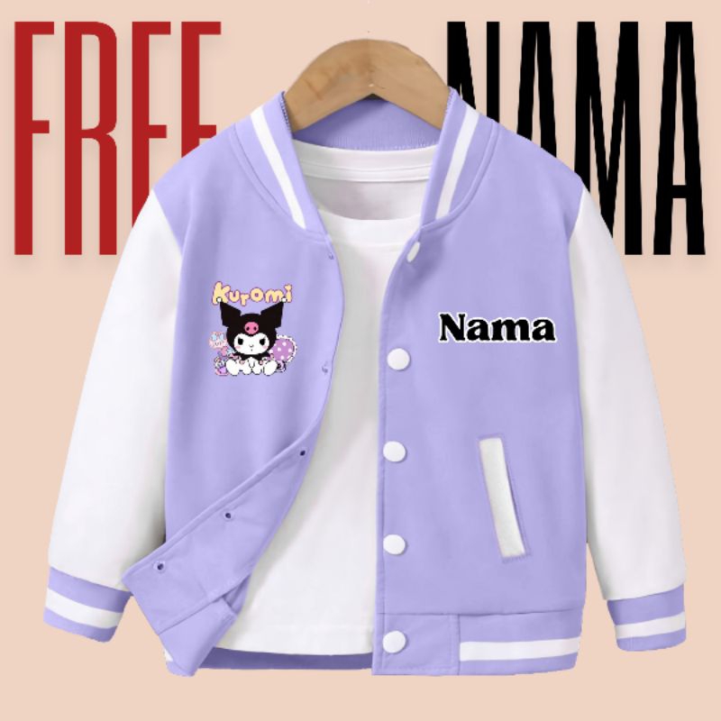 Nevada Varsity Collar Sweater Anak Perempuan
