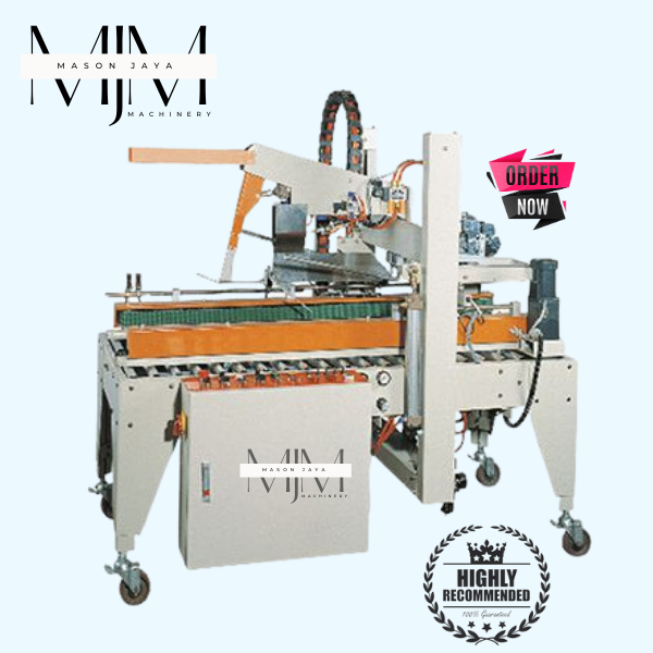 Jual Automatic Side Belt Driven Case Carton Sealer Stapler with Flap ...