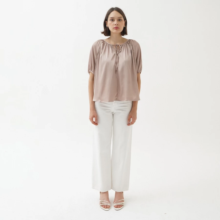 Oversized Tie Top Blouse