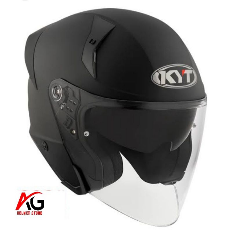 Jual helm half face KYT TTR JET solid original terbaru 2024 Shopee