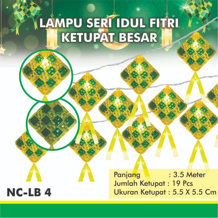 LAMPU SERI IDUL FITRI LED / LAMPU LEBARAN LED / LAMPU KETUPAT BESAR /LAMPU HIAS LEBARAN / LAMPU HIAS IDUL FITRI NC LB4