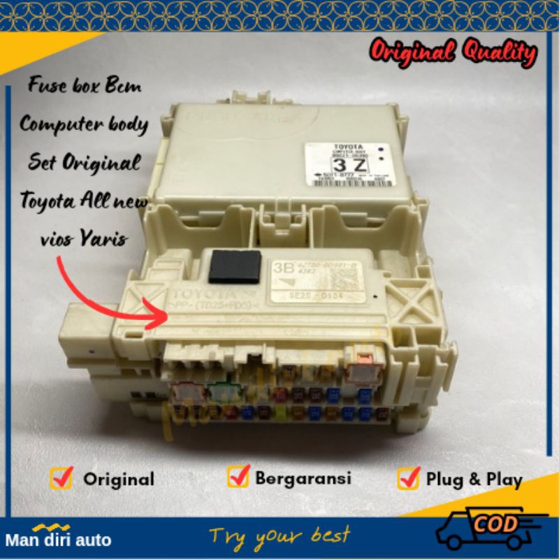 Jual FUSE BOX | BCM Computer Body Set Toyota All New Yaris Vios 2013 ...