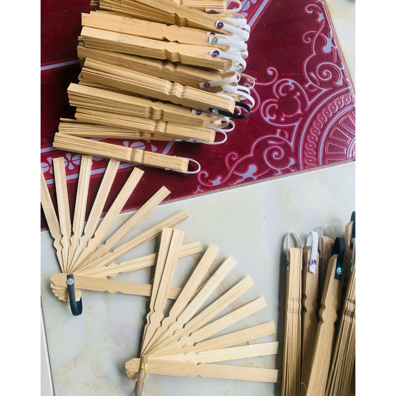Tangkai Kipas Bambu 17cm Isi 10pcs – Bahan DIY Kipas, Souvenir & Kerajinan tangan