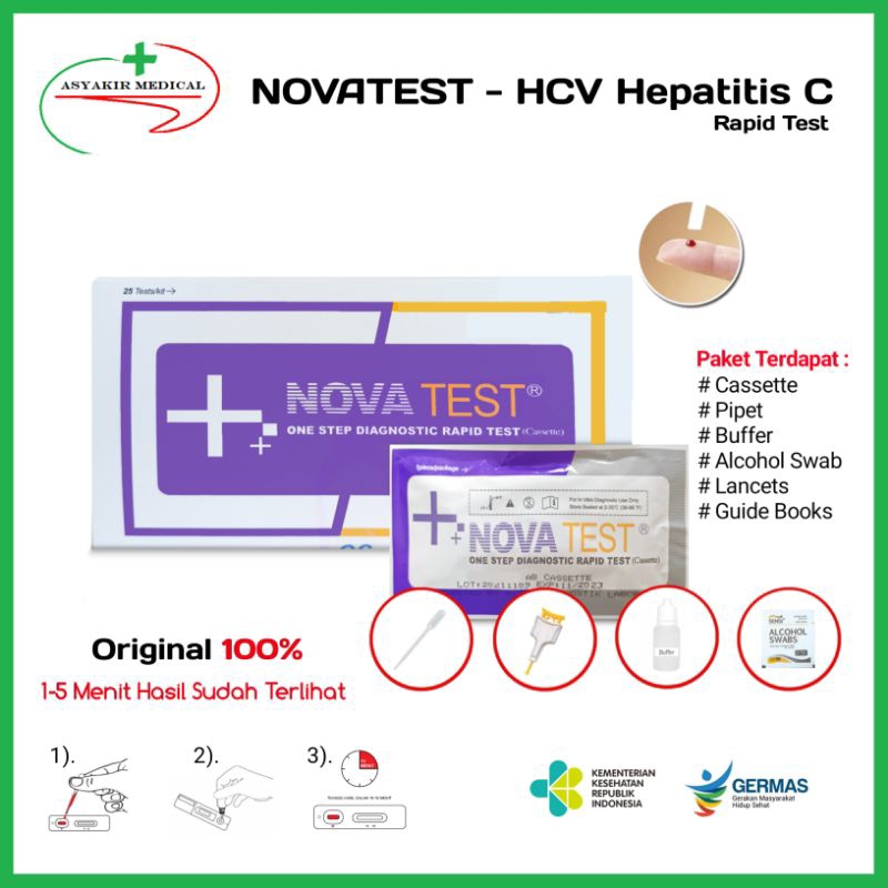 Jual Test HCV Hepatitis C 1 Set Lengkap Novatest | Shopee Indonesia