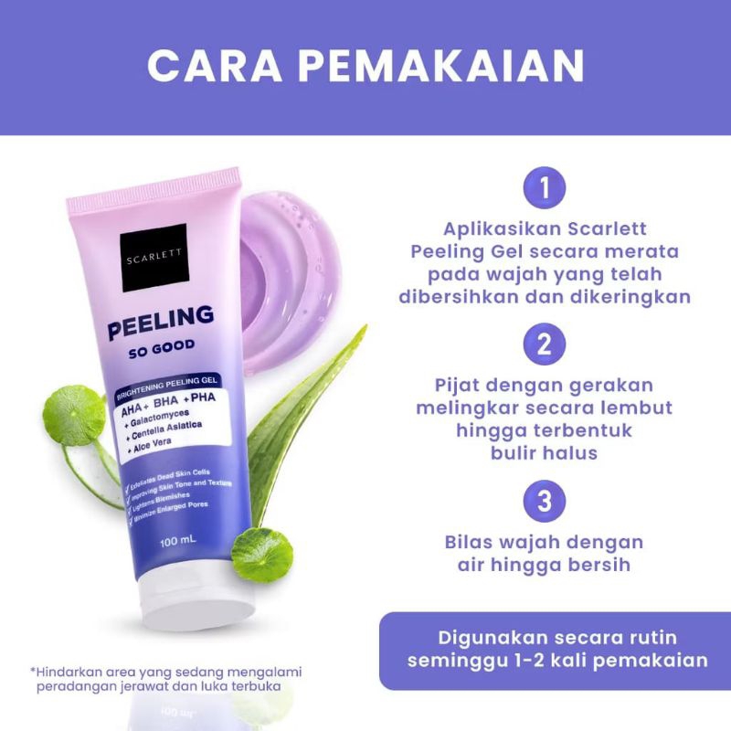 Jual Scarlett Peeling So Good Brightening Gel Aha + Bha Pha | Shopee ...