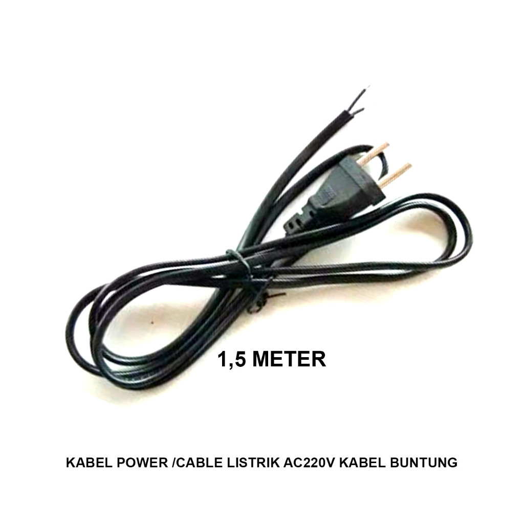 Jual KABEL POWER /CABLE LISTRIK AC220V ac-220Volt KABEL BUNTUNG 1,5 ...