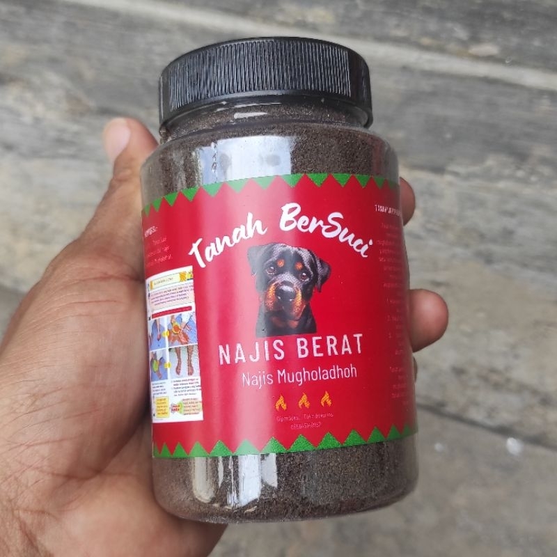 Tanah untuk bersuci dari najis berat kemasan botol najis kena air liur anjing najis terkena babi pakai tanah ini