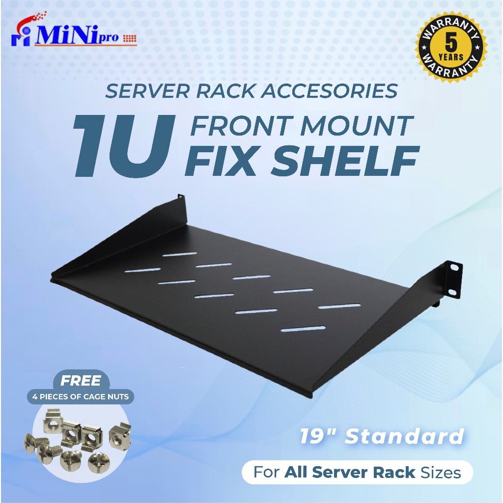 Jual Minipro 1U Front Mount Fix Shelf / Tatakan Rack Server | Shopee ...