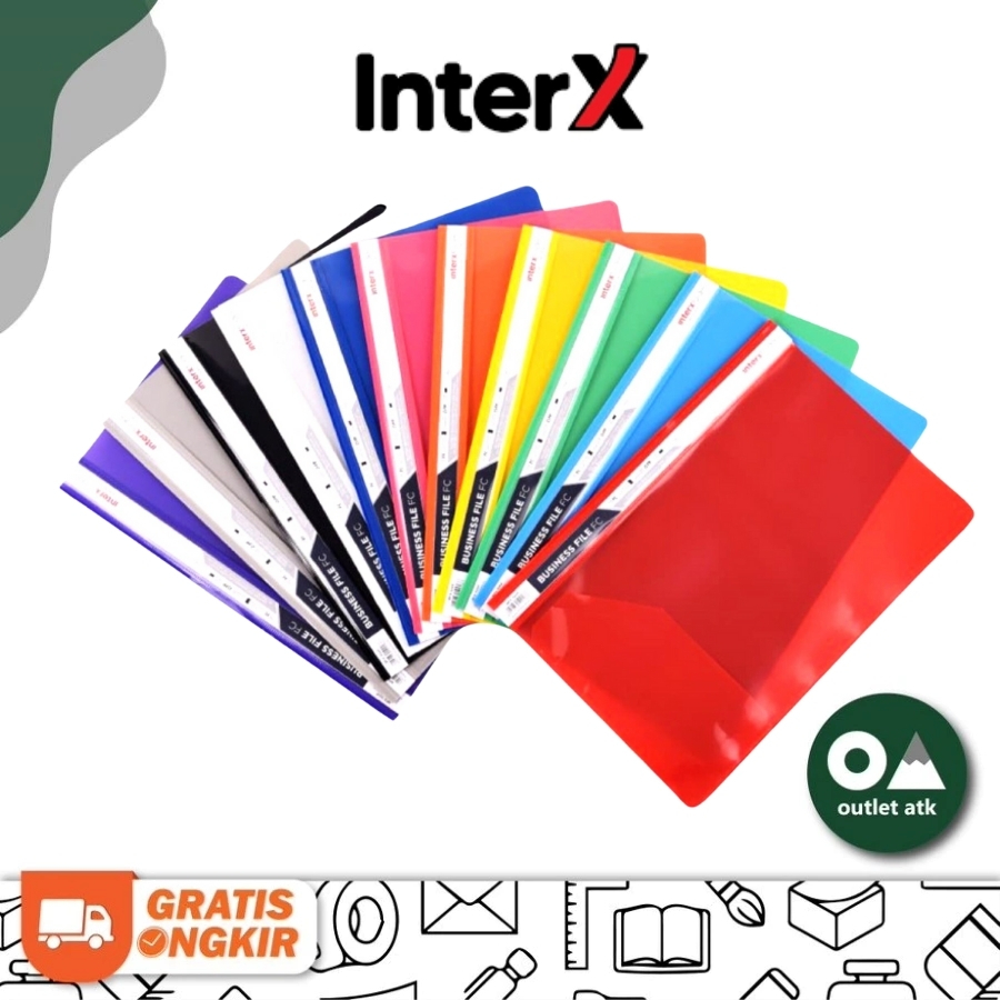 Jual Inter X Folder Business File A4 1 Pak (12 Pcs) - Map Plastik Acco ...