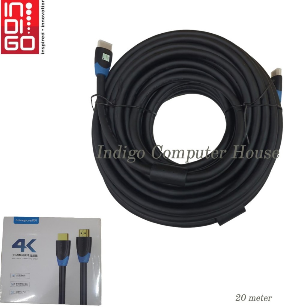 Jual MINDPURE HD001 (KABEL HDMI 4K 20M) / Kabel HDMI 4K MINDPURE HD001 ...