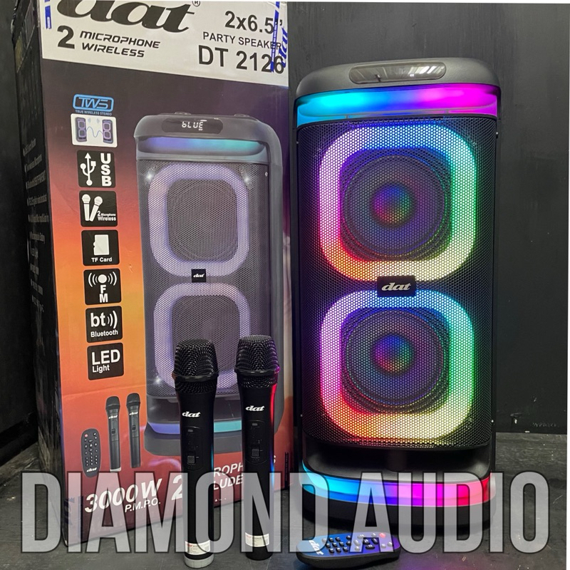 Jual Speaker Portable Dat Dt2126 party Usb Bluetooth Original Trolley 6 ...