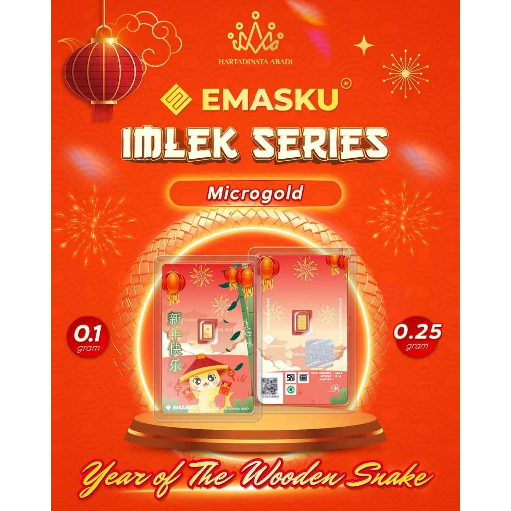 Jual EMASKU Moment Gong Xi Fa Cai - Year of Snake 0.1 Gr Logam Mulia ...