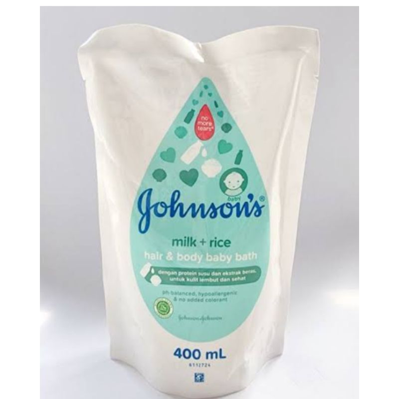 Jual Johnson's Milk + Rice Baby Bath Hair and Body Refill 400mlSabun ...