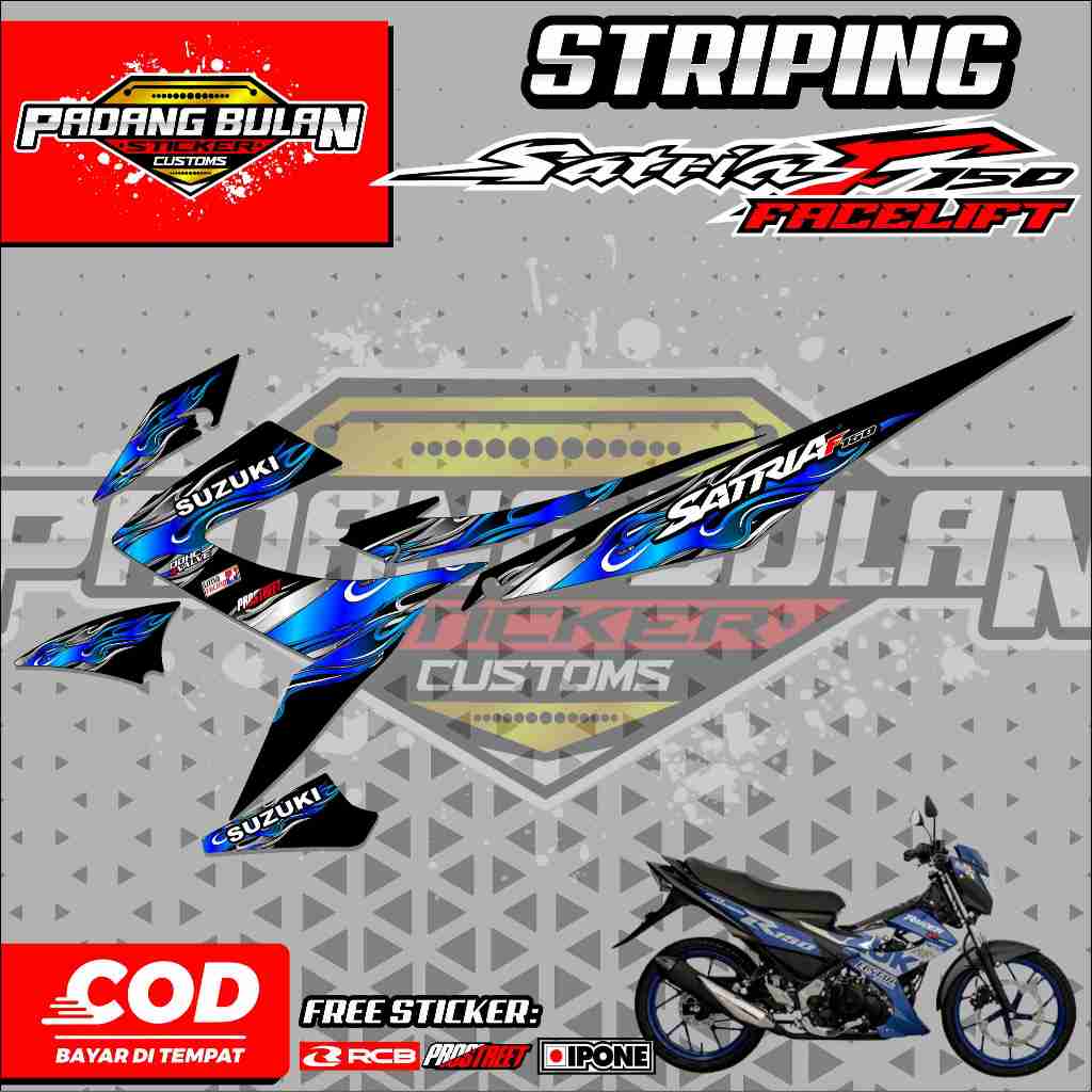 Jual STRIPING VARIASI SUZUKI SATRIA FU FACELIFT / STICKER VARIASI LIST ...