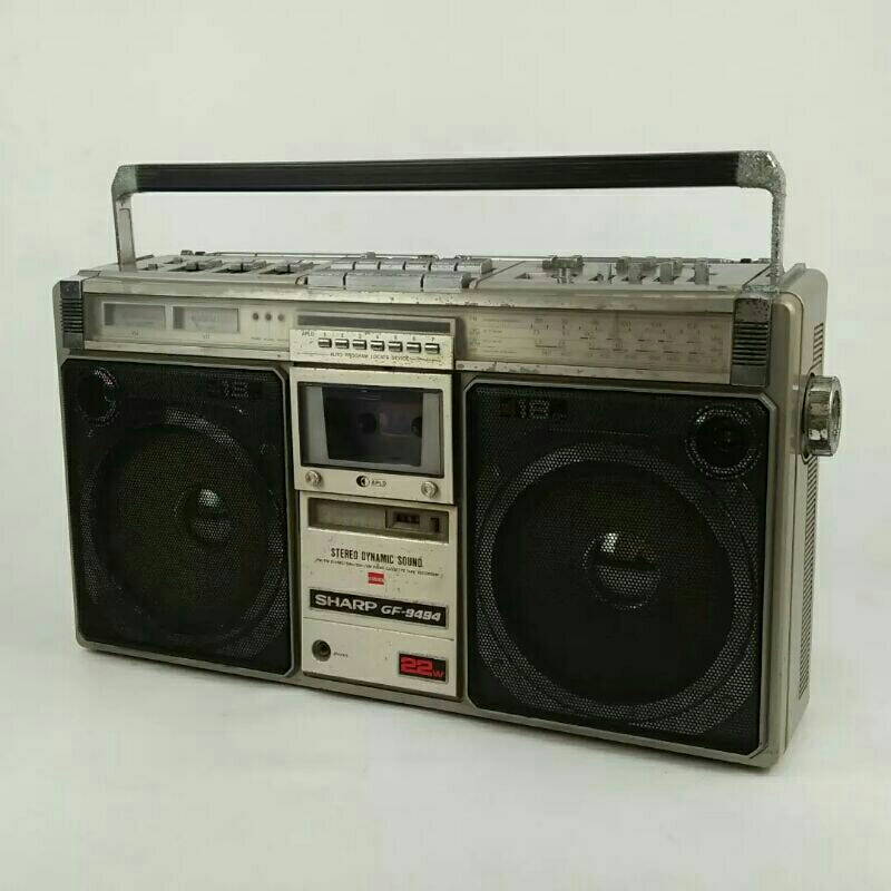 Boombox Vintage Sharp GF-9494 - 22W - Radio K7 Stéréo - Japon - Fonctionnel