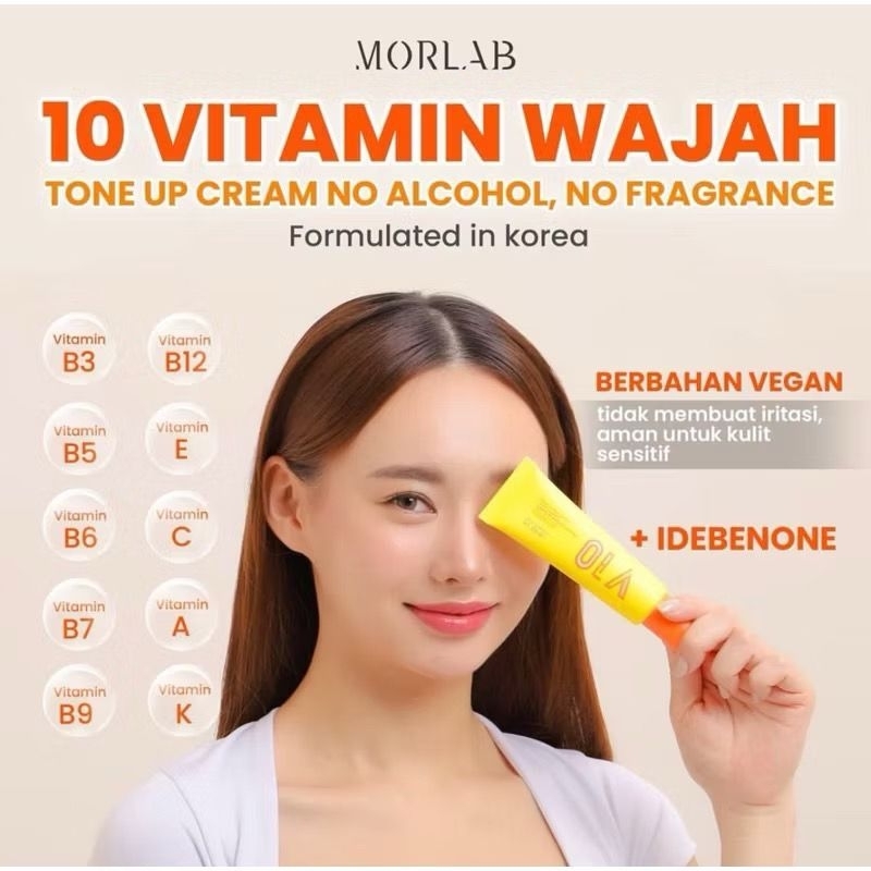 Jual MORLAB V10 TONE UP CREAM FORMULASI KOREA 100% ORIGINAL | Shopee ...