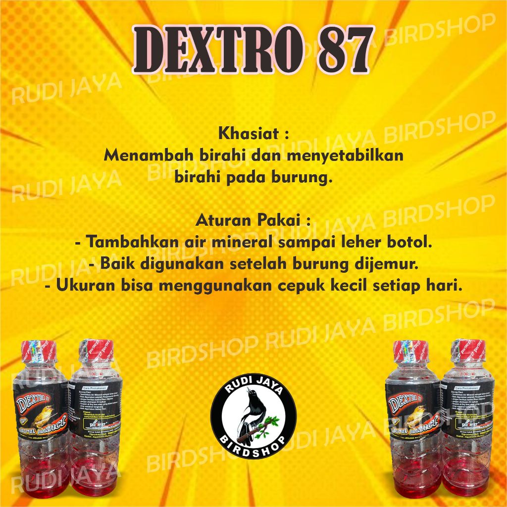 Jual DEXTRO 87 DEXTRO87 1 BOTOL TUTUP MERAH VITAMIN PENGGACOR INSTAN ...