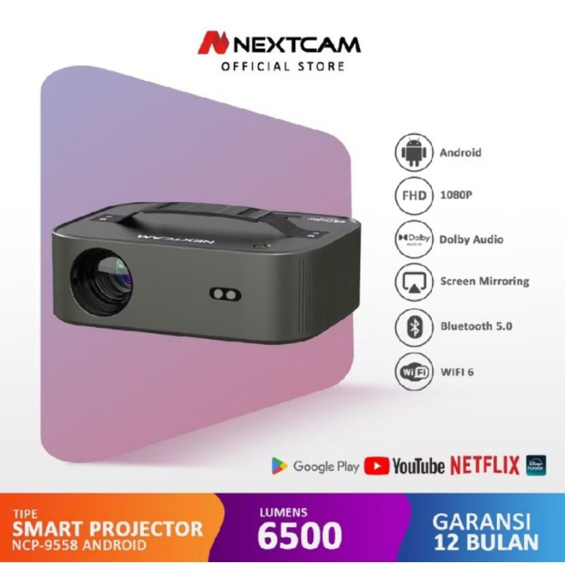 Jual NEXTCAM SMART PROJECTOR PROYEKTOR WIRELESS ANDROID NCP-9558 ...