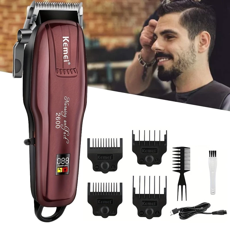 Electric Hair Clipper KEMEI KM PG2600 3IN1 Sistem Charger Alat Mesin Cukur Rambut Kumis Jenggot | AutoStock