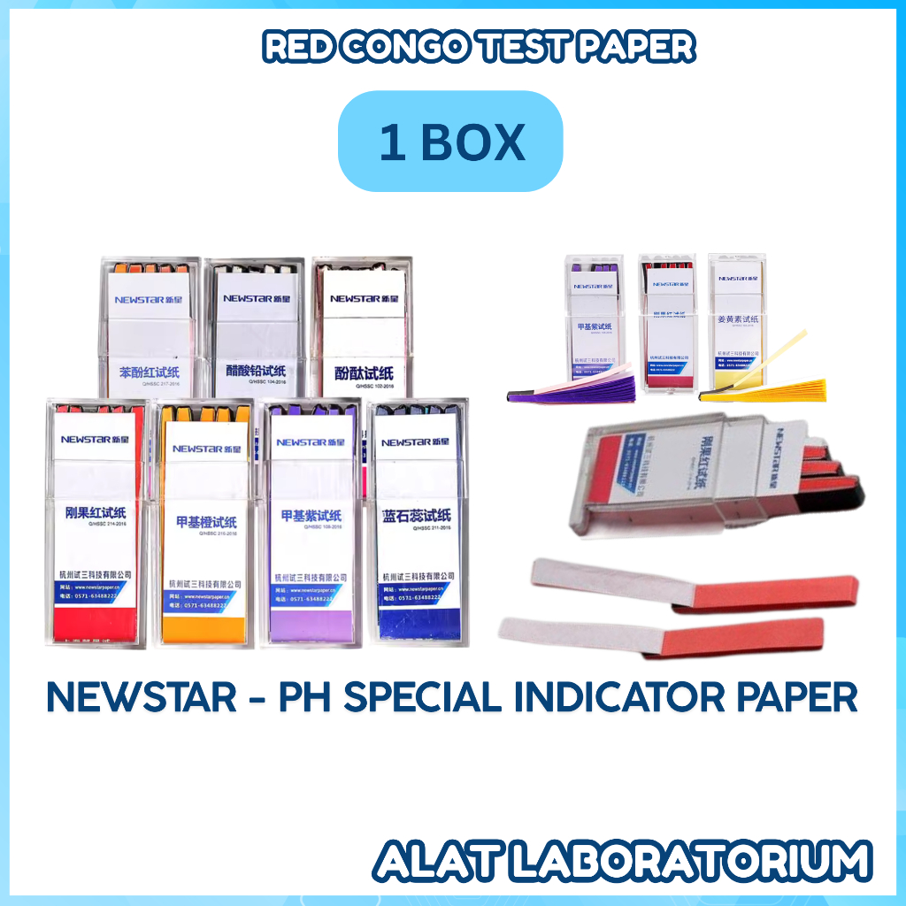 Jual KERTAS UJI CONGO RED / KONGO RED DOT TEST PAPER NEWSTAR | Shopee ...