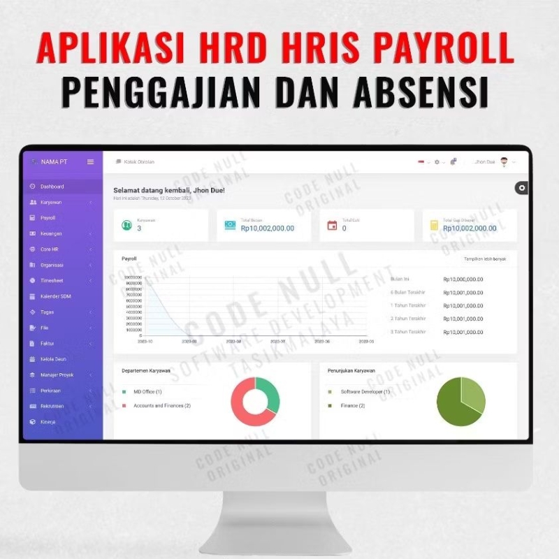 Jual Source Code HRD HRIS Payroll dan Penggajian Absensi Cuti karyawan ...