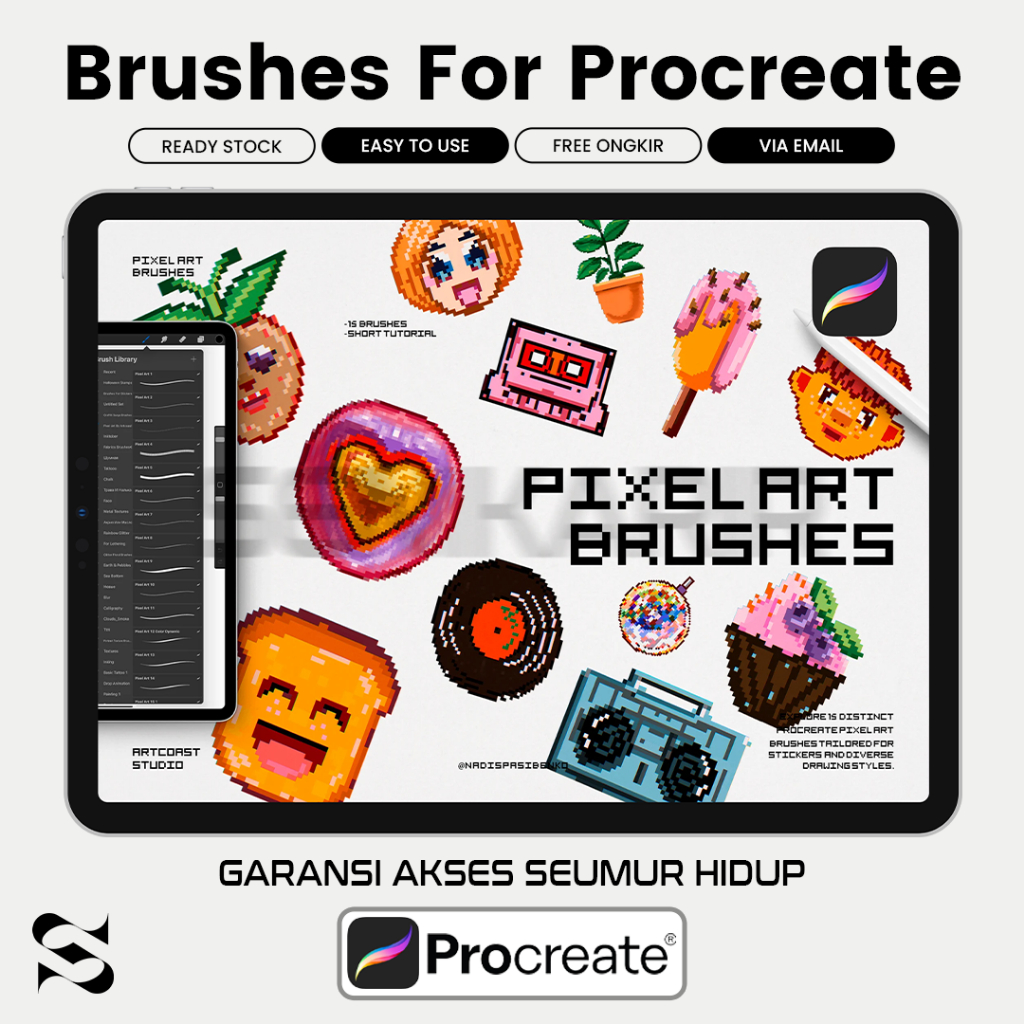 Jual Procreate Brushes - Pixel Art Brushes For Procreate | Shopee Indonesia